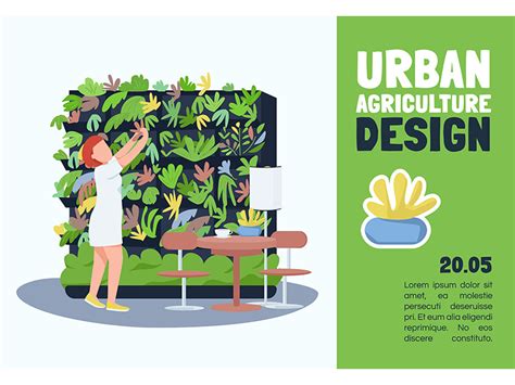 Urban agriculture design banner flat vector template by The ~ EpicPxls