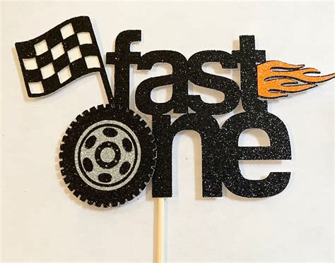 First Birthday Cake Topper Fast One Racing 1st Birthday Speed Artofit