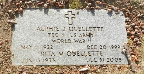 Alphie Joseph Ouellette 1922 1999 Find A Grave Memorial