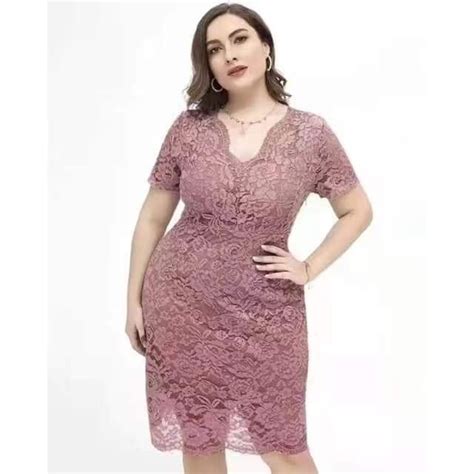 Plus Size Lace Casual Sexy Dress Ootd Dress Semi Formal Dress Lazada Ph