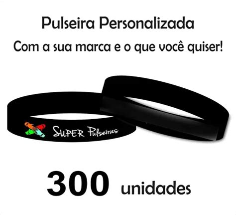 Pulseiras De Silicone Personalizadas 300 Unid Frete grátis