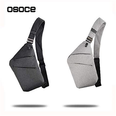 Osoce Sling Chest Bag Cross Body Shoulder Backpack Anti Theft Travel Bags Daypack For Men Women