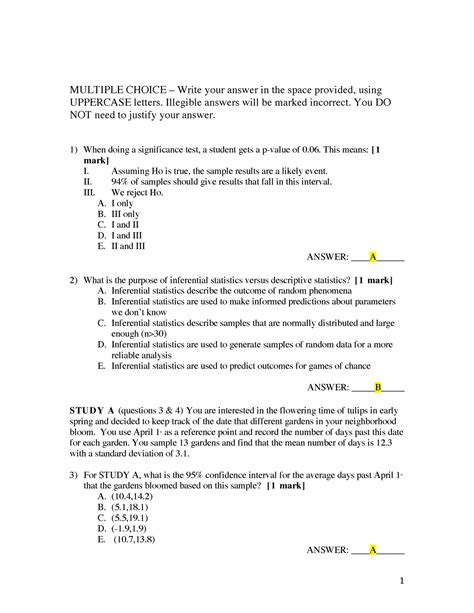 BIOL 243 Final Exam Practice MULTIPLE CHOICE Write Your Answer In