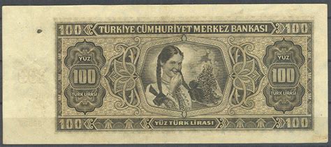 100 Turkish Lira Note 1930 İsmet İnönüworld Banknotes And Coins Pictures