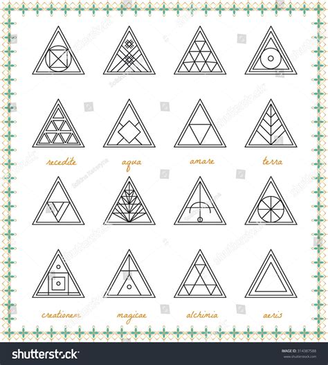 Hipster Triangle Drawings