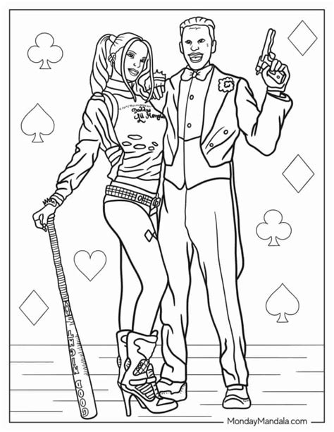 20 Harley Quinn Coloring Pages Free Pdf Printables