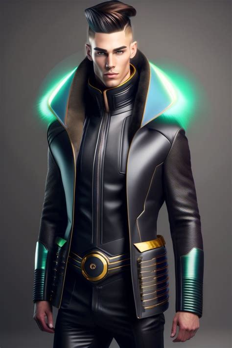 Unusual Futuristic Fashion Man Design In Futuristic Fashion