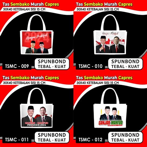 Jual Tas Sembako Murah Capres Cawapres 2024 Ganjar Mahfud Totebag