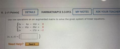 Solved Points Details Harmathap My Chegg