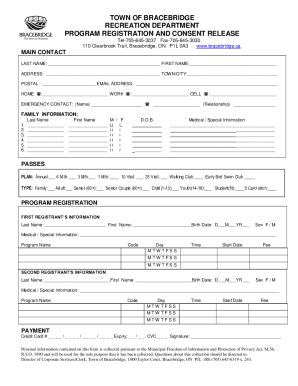 Fillable Online Registration And Consent Release Form Fax Email Print