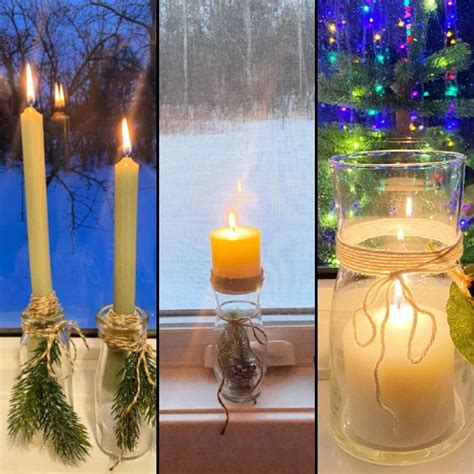 Christmas Candles in Windows Decor - Pretty DIY Home