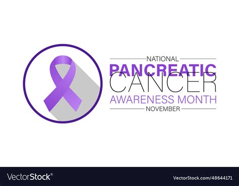 Pancreatic Cancer Awareness Month Royalty Free Vector Image