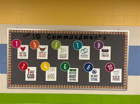 10 Commandments Bulletin Board 10 Commandments 10 Things Faith In God