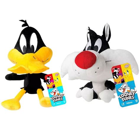 Boneco Pelúcia Looney Tunes Frajola E Patolino Baby Brink Baby