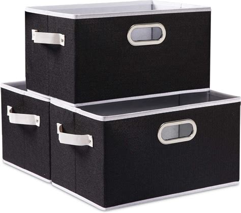 Prandom Large Collapsible Storage Bins For Closet 3 Pack