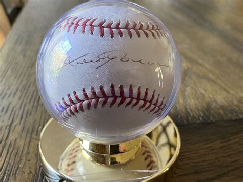 Luis Aparicio Autograph Signed Rawlings MLB Baseball White Sox No COA