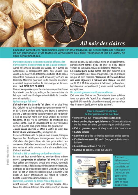 L Ail Noir Des Claires Dans La Presse L Ail Noir Des Claires