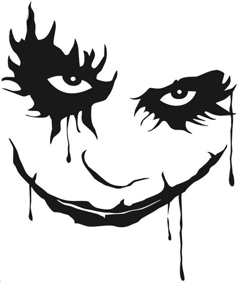 Joker Face White Vinyl Decal Sticker Ebay