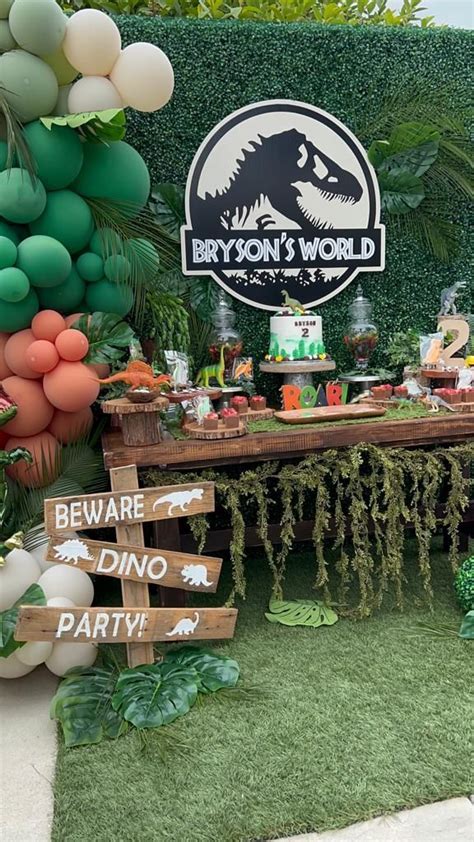 Jurassic World Theme Party Dinosaur Birthday Party Decorations Dinosaur Themed Birthday Party