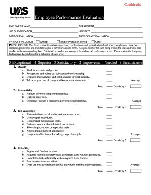 Fillable Online Calstatela Employee Performance Evaluation NonMPP