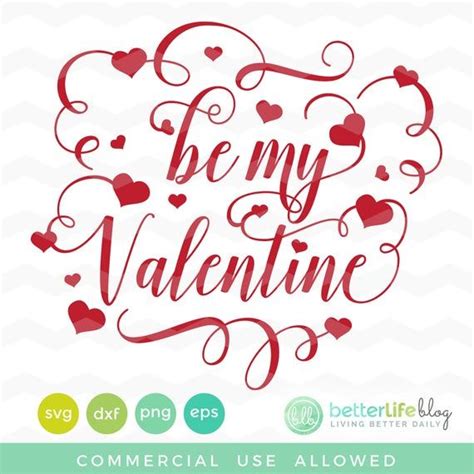 Be My Valentine 2 Svg File Valentines Day Svg Dxf Etsy In 2020