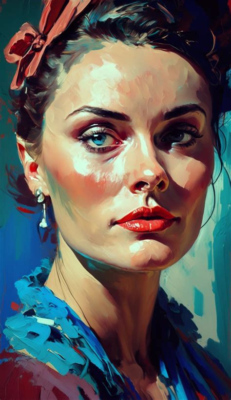 Abstract Portrait Portrait Painting Oil Painting Woman Female