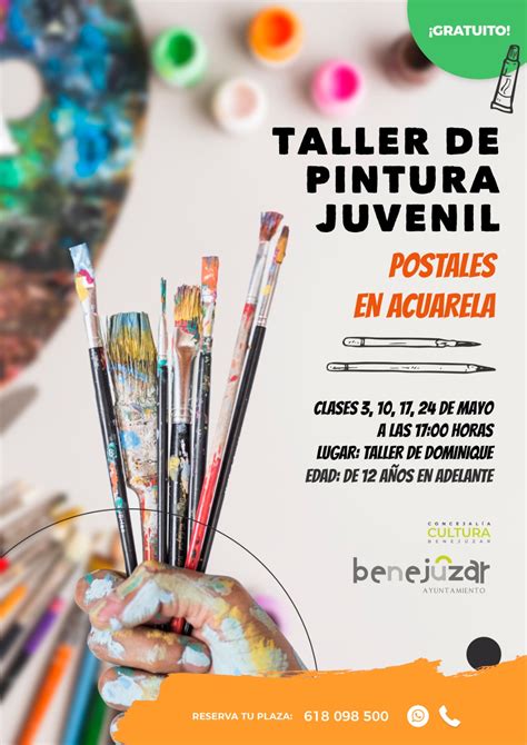 Benejúzar Taller de pintura juvenil gratuito Postales en acuarela para