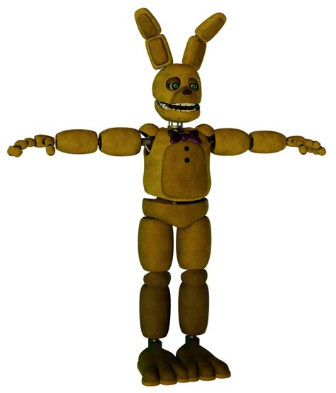 (FNaF Blender) Springbonnie model (wip) by NekrozSFM on DeviantArt