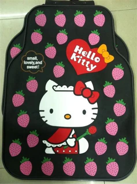 Girls Women S Fashion Cute Cartoon Hello Kitty Latex Universal Car Floor Mats For All Car Model