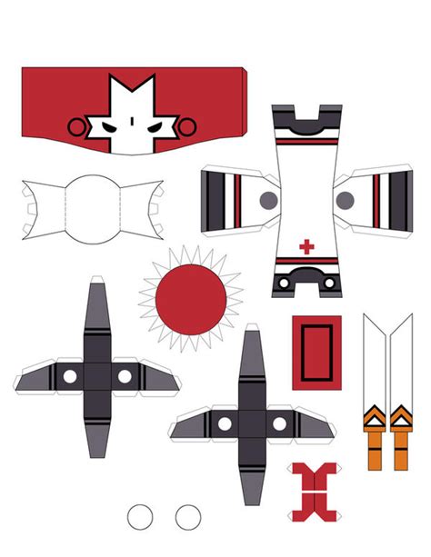 Castle Crasher Papercraft Red By Crzisme On Deviantart