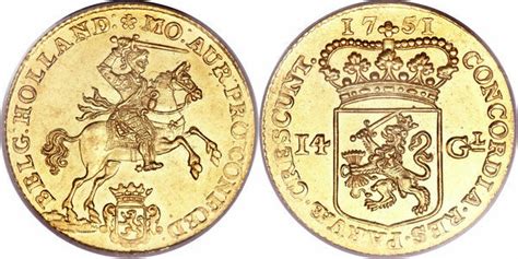 14 Gulden Gold Rider Province Of Holland Numista