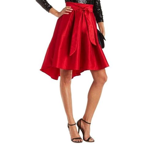 Charlotte Russe Tie Waist Taffeta Midi Skirt Clothes Design Fashion