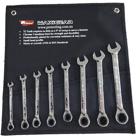 Maxigear Mgr Reversible Combination Ratchet Wrench Set Piece Af