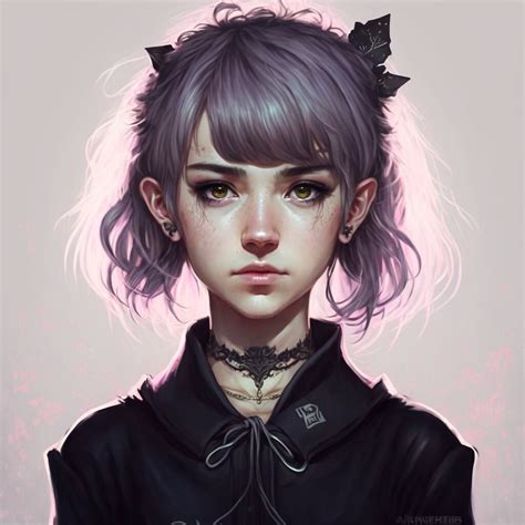 Artstation Pastel Goth Punk Girl 039