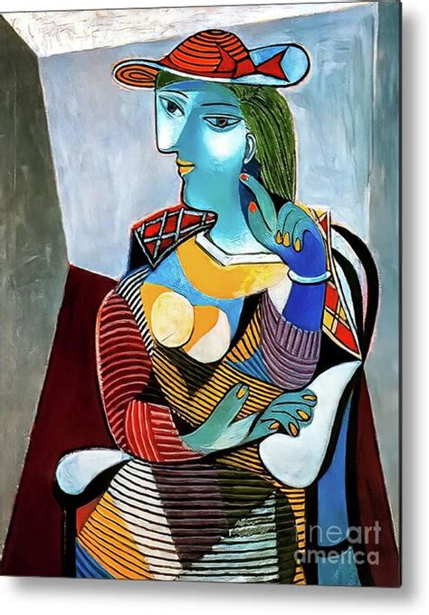 Portrait Of Marie Therese Walter By Pablo Picasso 1937 Metal Print By