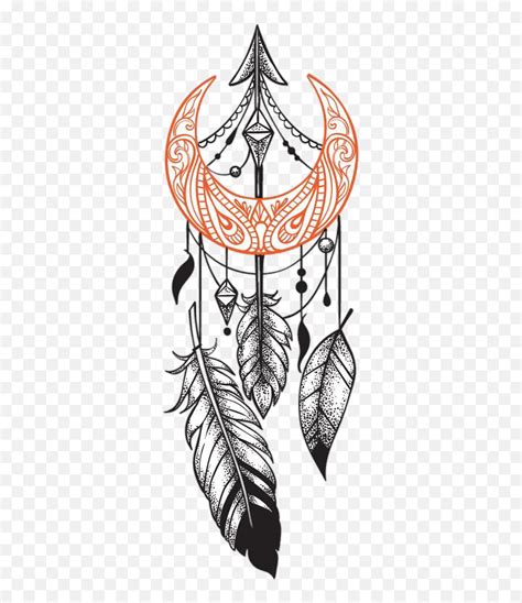 Dreamcatcher Moon Feathers Sticker By Savannah Hyde Dream Catcher