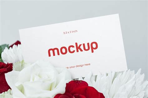 Floral Business Card Mockup, Product Mockups ft. business & flower ...