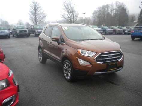 Used 2018 Ford Ecosport Titanium 4wd For Sale In Norwich Ny 13815 North Norwich Motors And Trailer