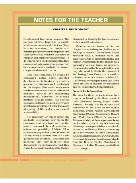 Ncert Book Class Social Science Economics Chapter Development