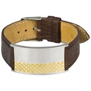 Mabro Steel Armband Edelstahl Mit Lederarmband Mm Breit