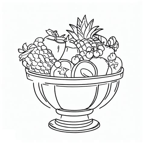 Dibujos De Canasta De Frutas Frescas Para Colorear Para Colorear