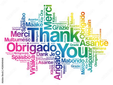 Thank You Word Cloud Background All Languages Multilingual For