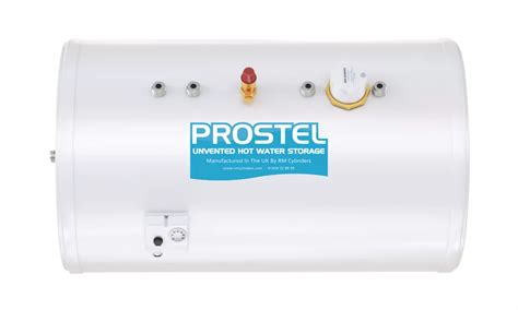 Rm Cylinders Prostel Indirect Horizontal Unvented Hot Water Cylinder 180ltr Screwfix