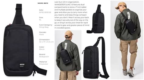 BODYPACK WANDERER SLING BAG 1 0 FOR TABLET 10 BLACK 920001962