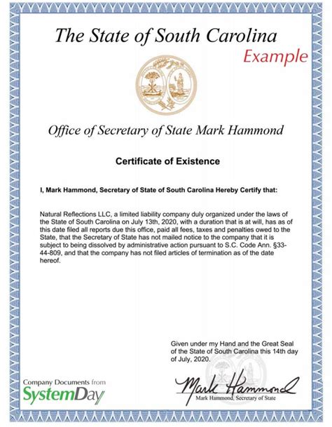 Usa Certificate Of Good Standing Certificate Of Existence 56 Off