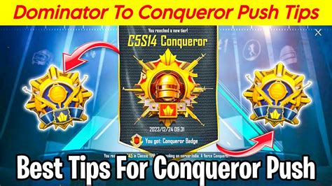 Day 24 Dominator To Conqueror Tips Solo Rank Push BGMI Conqueror