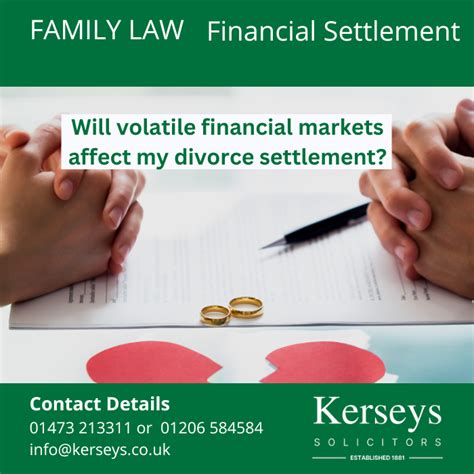 divorce settlement affected  financial market kerseys solicitors