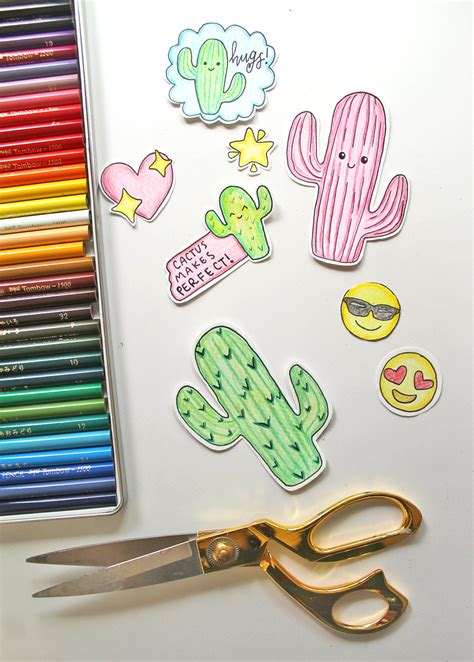 Diy How To Make Your Own Cactus Emoji Stickers