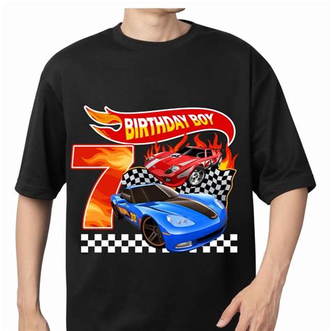 Hot Wheels Th Birthday Boy Car Theme Birthday Second Birthday Outfit Birthday Gift Cute