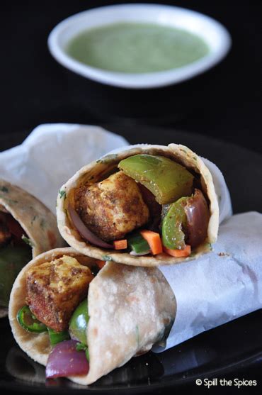 Paneer Tikka Kathi Roll Spill The Spices